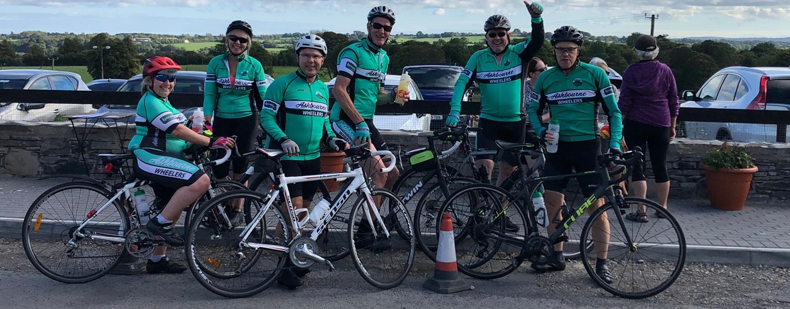 Cyclists on a sunny day